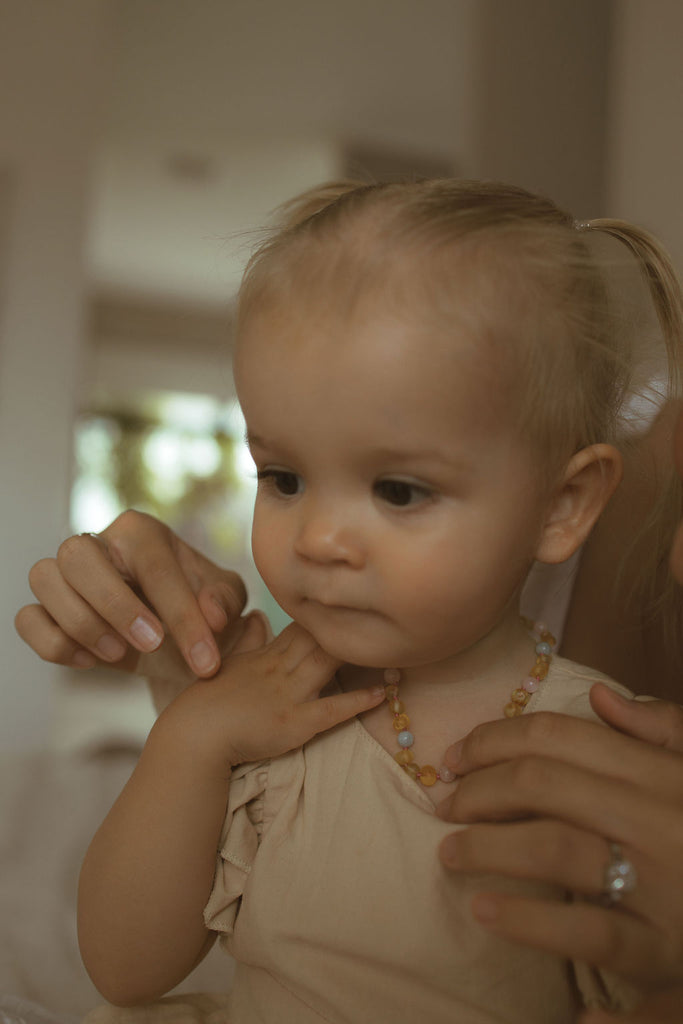 Teething Necklace/Bracelet/Anklet: Cherry Red ~PRE ORDER 14-20 SEPTEMBER
