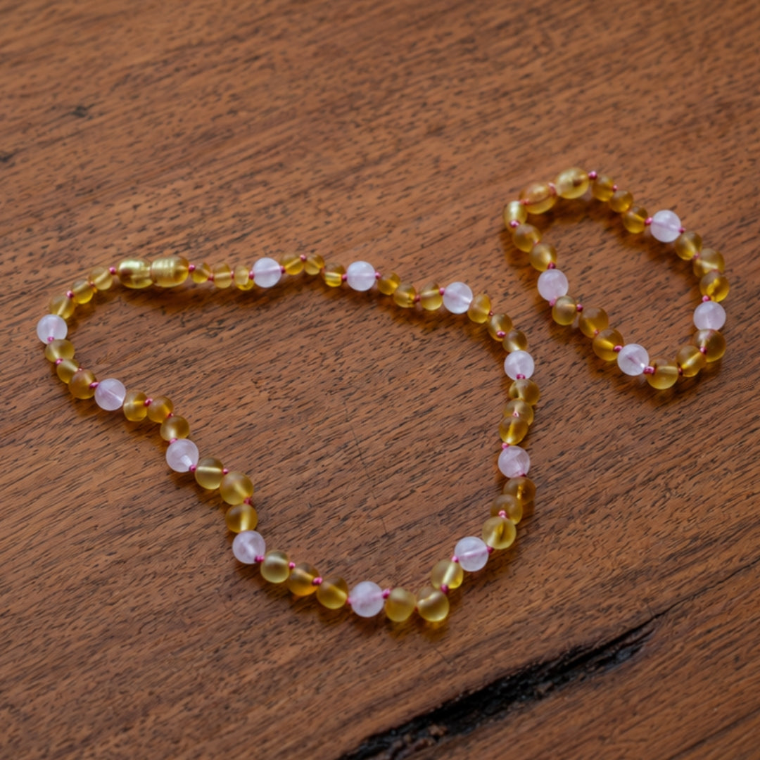 Teething Necklace/Bracelet/Anklet: Honey Love
