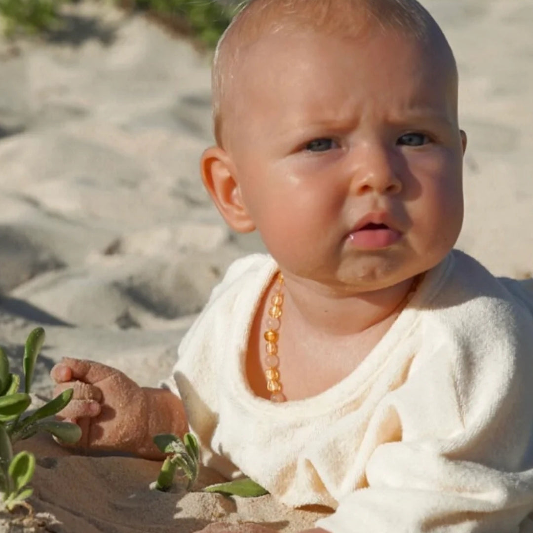 Teething Necklace/Bracelet/Anklet: Honey Love