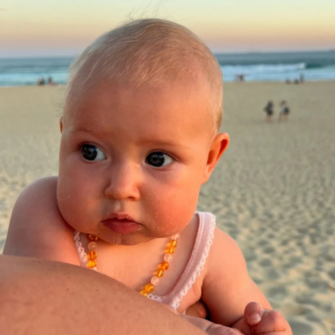 Teething Necklace/Bracelet/Anklet: Honey Love