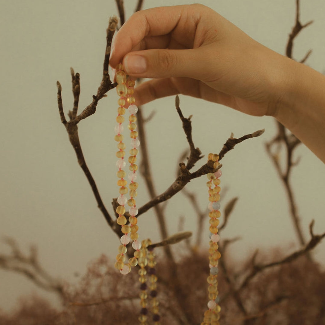 Teething Necklace/Bracelet/Anklet: Honey Love