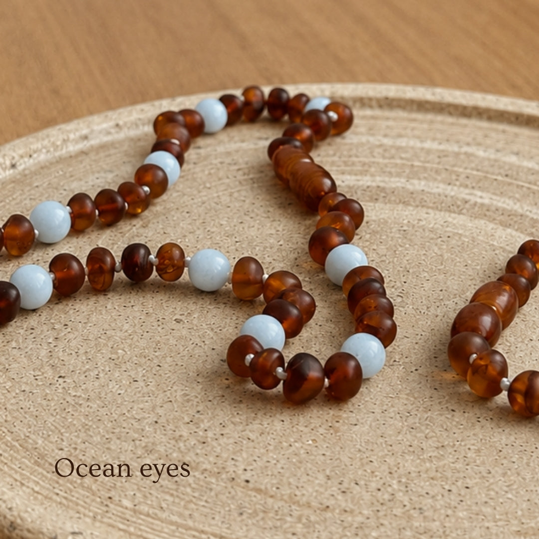Teething Necklace/Bracelet/Anklet: Ocean Eyes